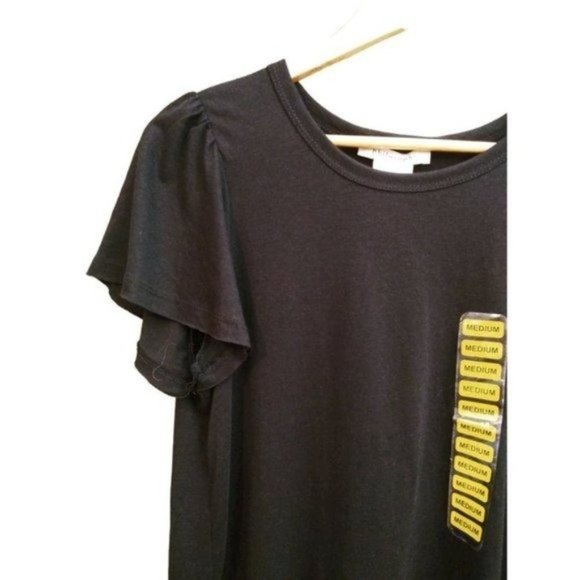 Women's Bundle T-Shirts Philosophy Black Flutter Sleeve & Scoop Grey M 8-10 NWT - Picture 3 of 13